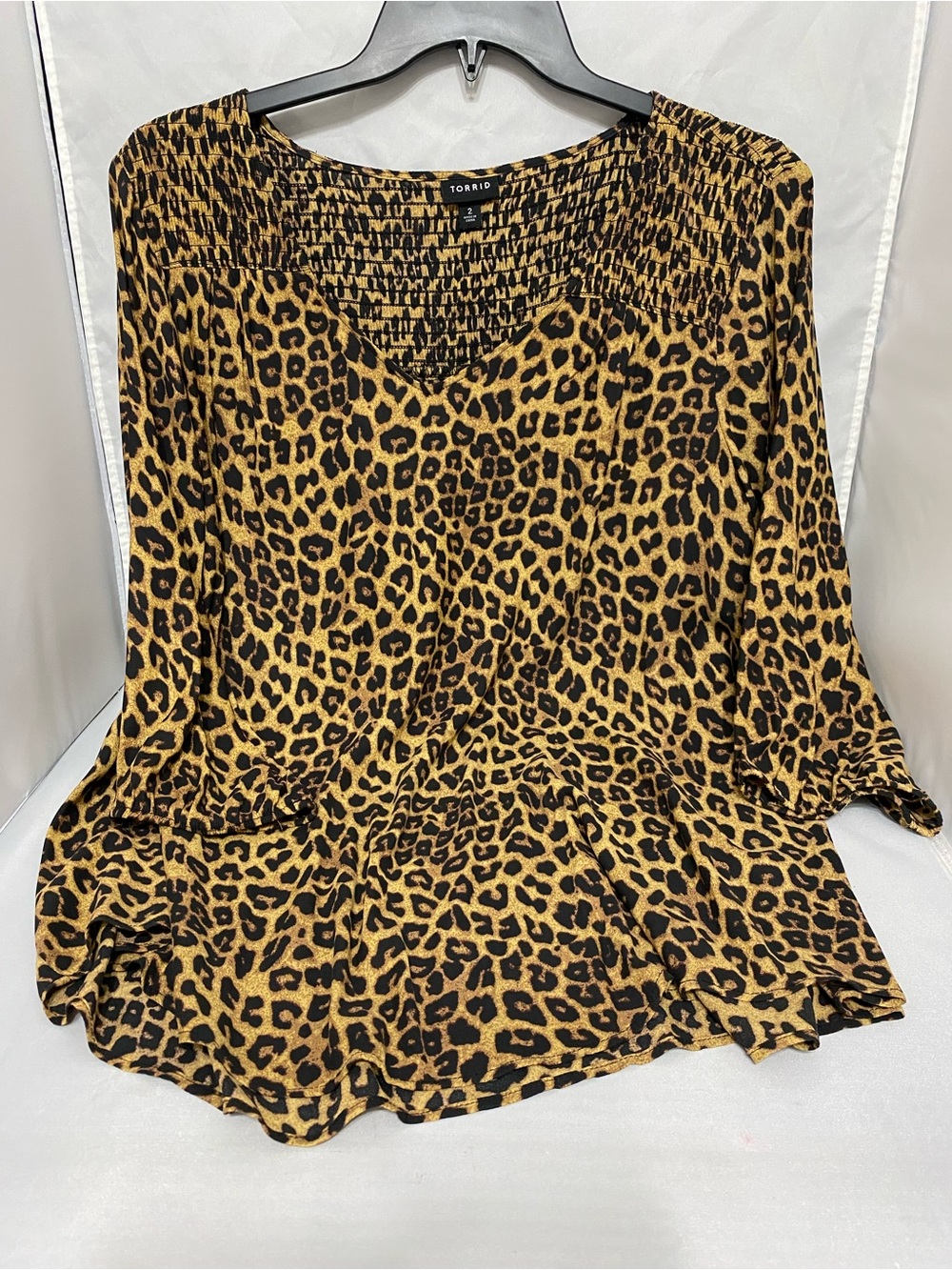 torrid Leopard Print 3/4 sleeve blouse